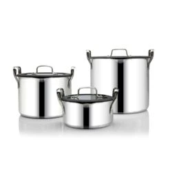 EGO Stackable Pot Set, Stainless Steel -Keuken Pro Verkoop ego stackable pot set stainless steel 8