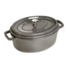 Staub Oval Cocotte 29 Cm 4,2 L, Grey -Keuken Pro Verkoop staub staub oval cocotte grey 1
